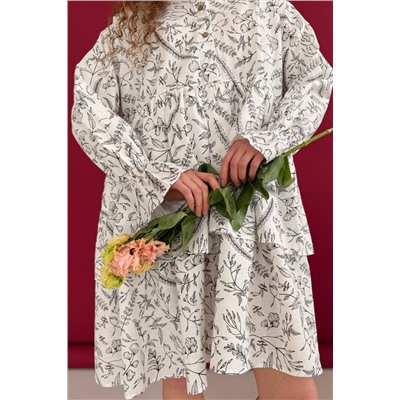 Платье  PUFF059/07/Белый, черный