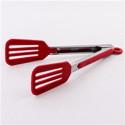 30497 Щипцы кухонные нерж/ст/силикон красные