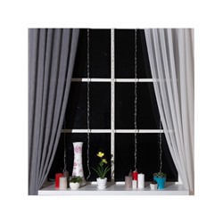 Гирлянда «Водопад» 2×1.5 м, IP20, прозрачная нить, 400 LED, свечение фиолетовое, 8 режимов, 220 В