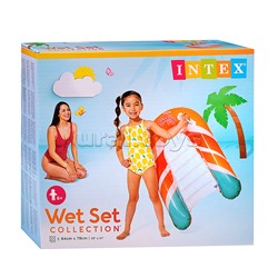 Надувной матрас-плот для плавания 84х79см "Surfs Up", до 40кг, 58172NP INTEX