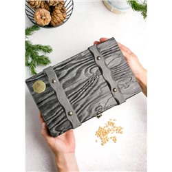 Подарок шкатулка брашированная / 690 г / Сибирский кедр