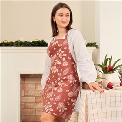 Фартук новогодний «Этель» «New Year's plants» 60×70 см, 100% хл, рогожка 186 г/м²