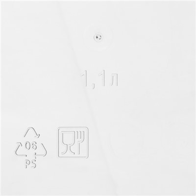 Контейнер для сыпучих продуктов IDEA «Степ», 1.1 л, 16×10×9.5 см, пластик, крышка белая