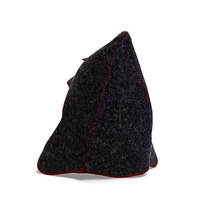 Шапка для бани и сауны «Будёновка», полиэфир, шерсть, серая