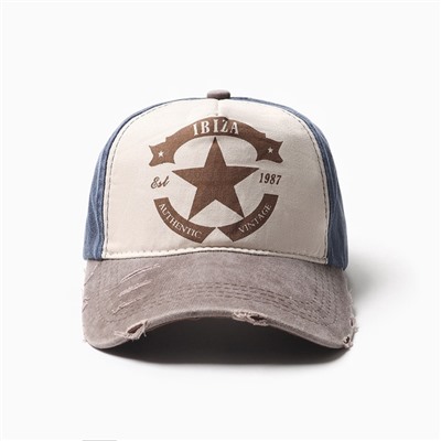 Кепка мужская MINAKU IBIZA, размер 56-58, синяя