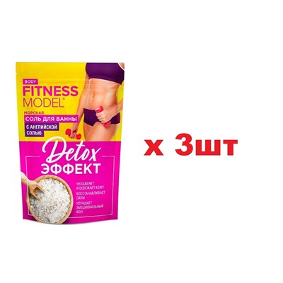 Fitness model body Соль для ванны морская 500г Detox-эффект 3шт