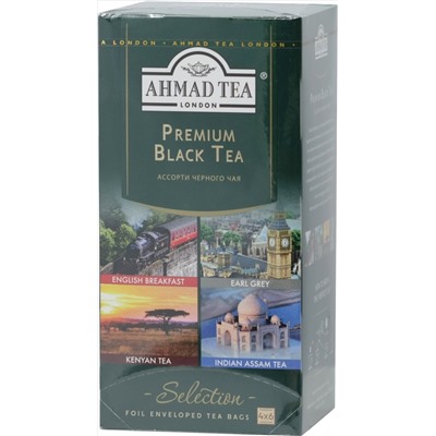 AHMAD TEA. Classic Taste. Ассорти Premium Black карт.упаковка, 24 пак.