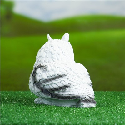 Садовая фигура из гипса «Совушка малая», 15×15 см, белая