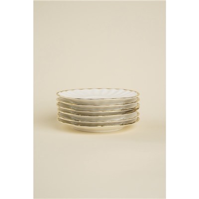 Чайный сервиз SL Home «Гарда», 12 предметов: 6 чашек 200 мл, 6 блюдец d=15 см, белый с золотом