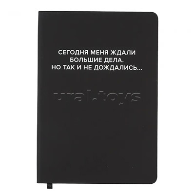 Записная книжка 160л. клетка "Сегодня меня ждали большие дела" A5 (140 ммx205 мм)