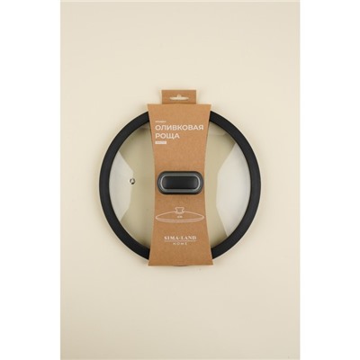 Крышка SL Home, d=24 см, с силиконовым ободком, стекло