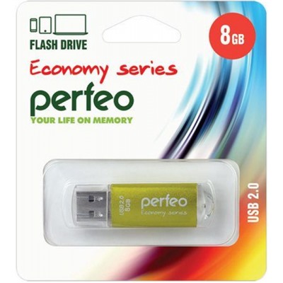 USB-флеш-накопитель PERFEO  8GB E01 Gold economy series Perfeo
