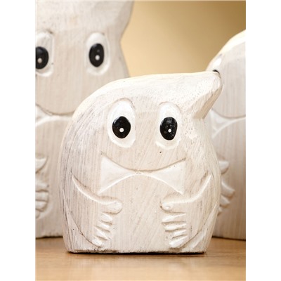 Набор сувенирный «Привидения», h=12 см, h=9 см, h=7 см, дерево, светлый