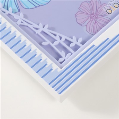 Фоторамка для фото 13×18 см «Прогулка по парку», пластик, фиолетовая, 23×2×18 см