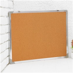 Доска двусторонняя, пробковая и магнитно-маркерная, 60×45 см