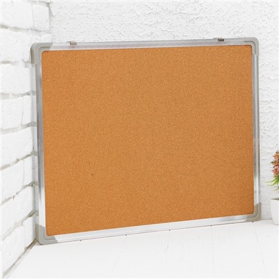 Доска двусторонняя, пробковая и магнитно-маркерная, 60×45 см