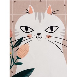 Полотенце «Этель. Белая кошечка», 40×73 см, саржа, 100% хлопок, 190 г/м²