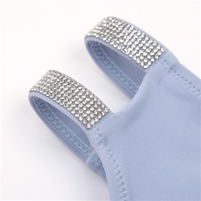 Купальник раздельный со стразами женский MINAKU, голубой, размер 46