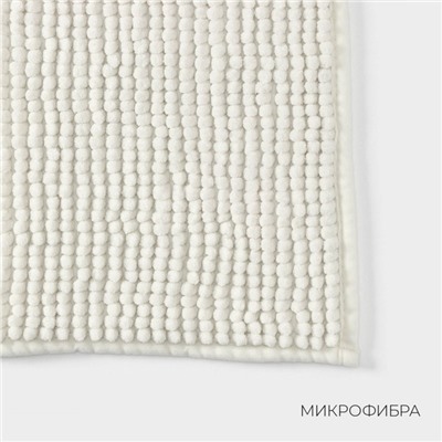 Коврик для дома LaDо́m, букли, плотность 1000 г, 50×80 см, белый