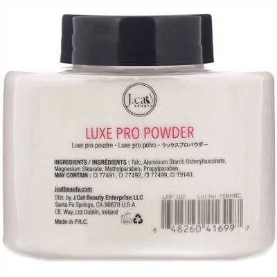 J.Cat Beauty, Luxe, профессиональная пудра для лица, оттенок LPP102l «Сияние», 42 г