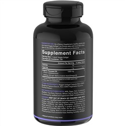 Sports Research, Льняное масло с растительной омега-3, 1200 мг, 180 растительных мягких капсул