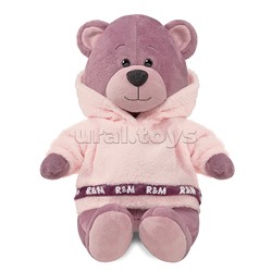 Мишка Ронни в худи цвета лотоса, 21см, в коробке