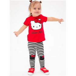 Комплект детский трикотажный для девочек: фуфайка (футболка), брюки (легинсы)