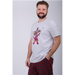 Пижама Приколось 3 (Светло-серый меланж)