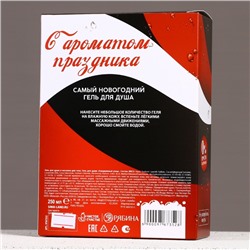 Новогодний подарочный набор косметики «Спокойствие!»: гель для душа 250 мл и мочалка для тела, Чистое счастье