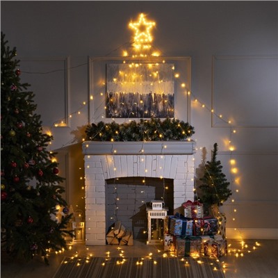 Светодиодная фигура «Комета» 3.5 м, пластик, 9 нитей, 31 В, свечение оранжевое