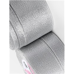 Набор парчовых лент, 5 шт., размер лент: 6/10/20/40/50 мм, 23±1 м, цвет серебряный