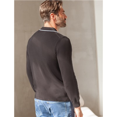 Джемпер-поло из хлопка с нейлоном