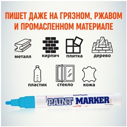 Маркер-краска (лаковый) MunHwa, 4.0 мм, голубая нитро-основа
