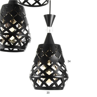 Светильник BayerLux «Ковальце» 3хЕ27 40 Вт черный 33×33×35-120 см