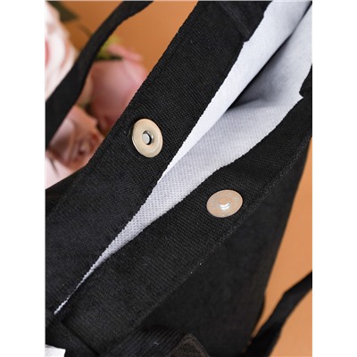 Сумка дамская шоппер 35х10х30 черный / MIR - 08 /уп 30/