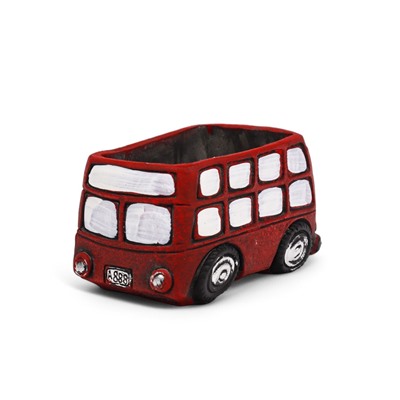 Горшок для цветов «Автобус Барт» керамический, 300 мл, 11.5×7×7 см, красный