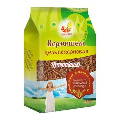 Макароны пшеничные "Вермишель" цельнозерновые 350г ЭКОПРОДУКТЫ, 1182603