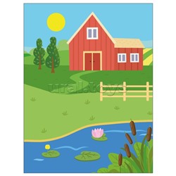 Веселые наклейки. В деревне