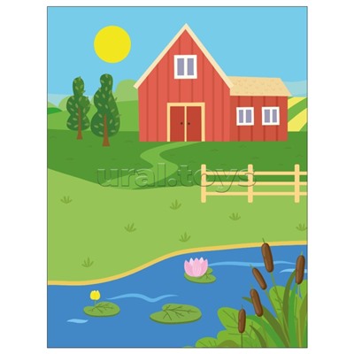 Веселые наклейки. В деревне