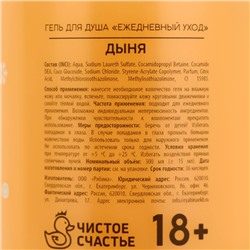 Гель для душа «Для блестящих», 300 мл, аромат дыни, 18+, Чистое счастье