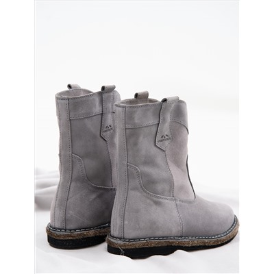 Казаки женские серые на меху, войлок