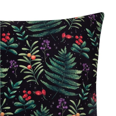 Наволочка декоративная «Этель. Папоротник» 40×40 см, велюр