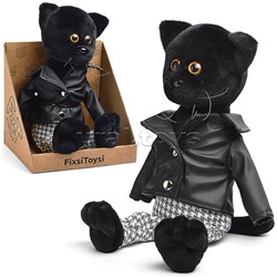 Кот Флеш в кожанке и штанах В27