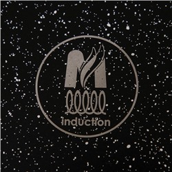 Жаровня «Гранит Black» Induction Pro, 3 л, d=28 см, стеклянная крышка, антипригарное покрытие, индукция, цвет чёрный