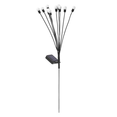 Садовый светильник «Шарики», уличный, на солнечной батарее, 68 см, 10 LED, свечение тёплое белое