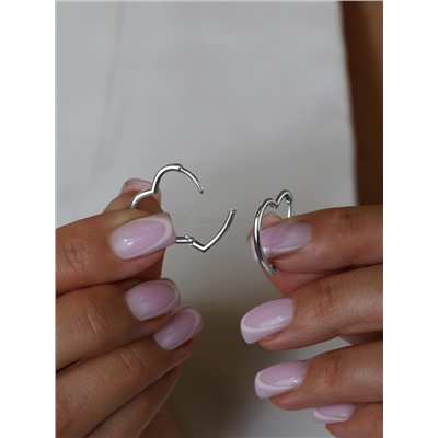 Серьги из серебра родированные 925 пробы 2-012р