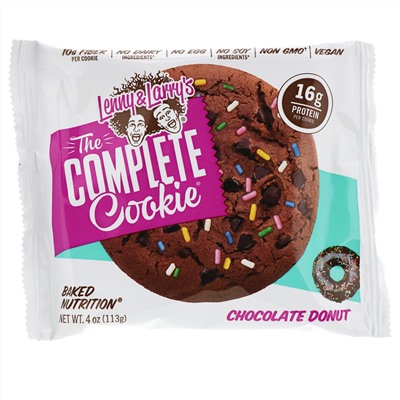 Lenny & Larry's, The COMPLETE Cookie, Chocolate Donut, 12 Cookies, 4 oz (113 g) Each