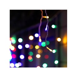 Гирлянда «Бахрома» 6×0.7 м, IP44, УМС, белая нить, 120 LED, свечение мульти, 220 В