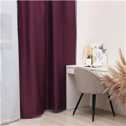 Штора блэкаут портьерная «Этель», 145×265 см, цвет винный