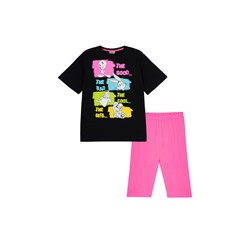 Комплект трикотажный для девочек: брюки (легинсы укороченные), фуфайка (футболка)